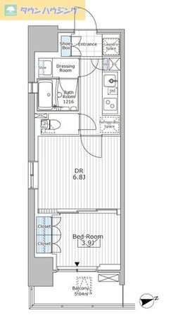 パークアクシス市川の物件間取画像